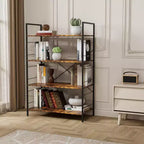Étagère à livres moderne et simple de 45 pouces, étagère à livres en bois à 4 niveaux, étagère multifonctionnelle adaptée au salon et à la chambre