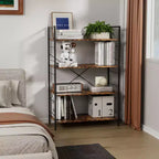 Étagère à livres moderne et simple de 45 pouces, étagère à livres en bois à 4 niveaux, étagère multifonctionnelle adaptée au salon et à la chambre