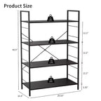 Étagère à livres moderne et simple de 45 pouces, étagère à livres en bois à 4 niveaux, étagère multifonctionnelle adaptée au salon et à la chambre