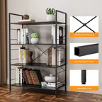 Étagère à livres moderne et simple de 45 pouces, étagère à livres en bois à 4 niveaux, étagère multifonctionnelle adaptée au salon et à la chambre