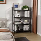 Étagère à livres moderne et simple de 45 pouces, étagère à livres en bois à 4 niveaux, étagère multifonctionnelle adaptée au salon et à la chambre