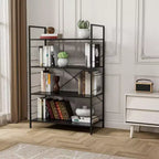 Étagère à livres moderne et simple de 45 pouces, étagère à livres en bois à 4 niveaux, étagère multifonctionnelle adaptée au salon et à la chambre