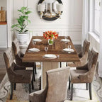 Table à manger de ferme de 55" pour 4 à 6 personnes, table à dîner rectangulaire en bois pour cuisine, salle à manger, salon