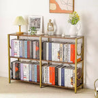 Console de 46,5 po avec 3 étagères ouvertes, table de canapé et d'entrée polyvalente, rangement et présentoir compacts, organisateur double.