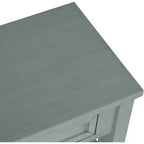 Console rustique de 36 pouces avec 4 tiroirs, buffet vert avec étagère de rangement, table de canapé pour entrée, couloir, design rustique
