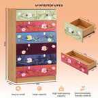 Commode à 7 tiroirs en panneaux de particules marron de 66 cm de large