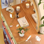 Commode à 7 tiroirs en panneaux de particules marron de 66 cm de large