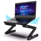 Uncaged Ergonomics WorkEZ Professional Adjustable Laptop Stand for Desk Lap Desk for Bed Black Aluminum Adjusatble Height Tilt