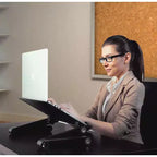 Support d'ordinateur portable professionnel réglable pour bureau, tablettes, noir, aluminium, hauteur et inclinaison réglables