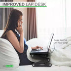 Support d'ordinateur portable professionnel réglable pour bureau, tablettes, noir, aluminium, hauteur et inclinaison réglables