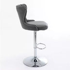 Tabourets de bar pivotants modernes, hauteur réglable 63,5-84 cm, revêtement en cuir PU avec dossier, pour îlot de cuisine, bar à domicile, comptoir