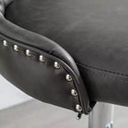 Tabourets de bar pivotants modernes, hauteur réglable 63,5-84 cm, revêtement en cuir PU avec dossier, pour îlot de cuisine, bar à domicile, comptoir