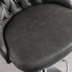 Tabourets de bar pivotants modernes, hauteur réglable 63,5-84 cm, revêtement en cuir PU avec dossier, pour îlot de cuisine, bar à domicile, comptoir