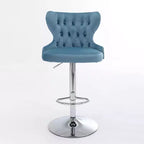 Tabourets de bar pivotants modernes, hauteur réglable 63,5-84 cm, revêtement en cuir PU avec dossier, pour îlot de cuisine, bar à domicile, comptoir