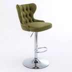 Tabourets de bar pivotants modernes, hauteur réglable 63,5-84 cm, revêtement en cuir PU avec dossier, pour îlot de cuisine, bar à domicile, comptoir