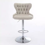Tabourets de bar pivotants modernes, hauteur réglable 63,5-84 cm, revêtement en cuir PU avec dossier, pour îlot de cuisine, bar à domicile, comptoir