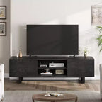 Acekool Modern TV Stand for TVs up to 80, Media Console with Storage Drawers and Open Shelves, Metal Legs, 70 Inch