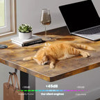 Bureau réglable en hauteur électrique 63" - Bureau ergonomique assis-debout avec écran tactile LED, 3 préréglages de mémoire et crochet pour bureau à domicile