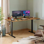 Bureau réglable en hauteur électrique 63" - Bureau ergonomique assis-debout avec écran tactile LED, 3 préréglages de mémoire et crochet pour bureau à domicile