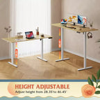 Bureau réglable en hauteur électrique 63" - Bureau ergonomique assis-debout avec écran tactile LED, 3 préréglages de mémoire et crochet pour bureau à domicile