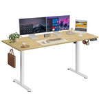 GALAXHERO 63 Electric Standing Desk - Ergonomic Sit-to-Stand Desk with LED Touchscreen, 3 Memory Presets & Hook for Home Office