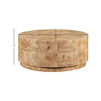 Table basse en frêne ronceux