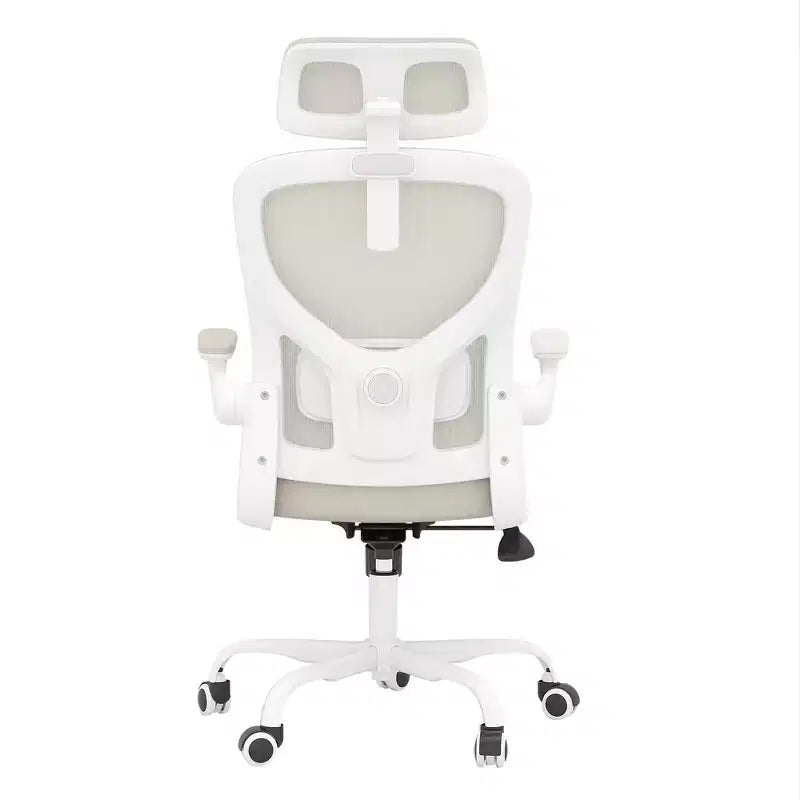 Chaise de bureau ergonomique pour la maison - Avec support lombaire, accoudoirs relevables et appui-tête pour le travail et les études (Noir)