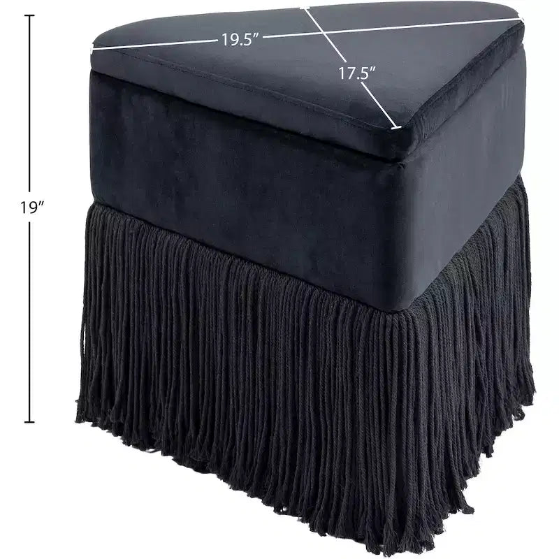 Pouf/Tabouret en velours