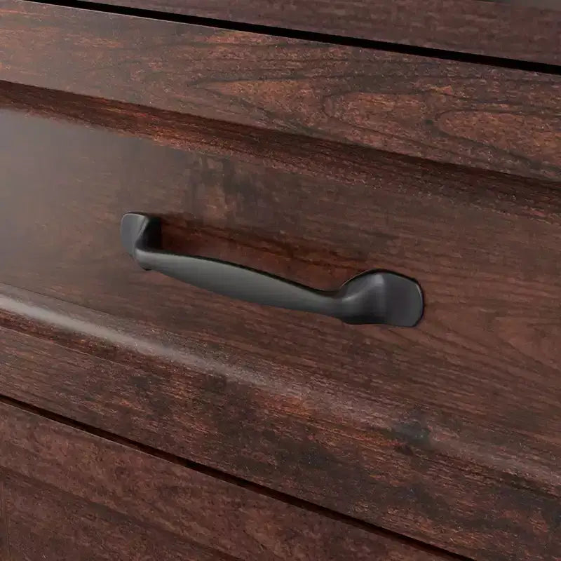 Table de chevet rustique moderne avec station de charge, 2 tiroirs et étagère ouverte