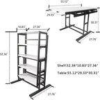 Étagère et Table 2-en-1 - Design Convertible Gain de Place