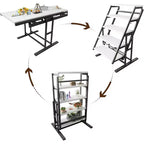 Étagère et Table 2-en-1 - Design Convertible Gain de Place