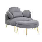 Canapé-lit moderne et compact avec pouf de rangement mobile, fauteuil rembourré pour salon, appartement