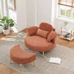 Canapé-lit moderne et compact avec pouf de rangement mobile, fauteuil rembourré pour salon, appartement