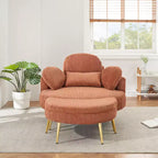 Canapé-lit moderne et compact avec pouf de rangement mobile, fauteuil rembourré pour salon, appartement