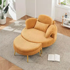 Canapé-lit moderne et compact avec pouf de rangement mobile, fauteuil rembourré pour salon, appartement