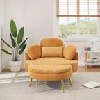 Canapé-lit moderne et compact avec pouf de rangement mobile, fauteuil rembourré pour salon, appartement