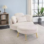 Canapé-lit moderne et compact avec pouf de rangement mobile, fauteuil rembourré pour salon, appartement