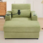 Canapé-lit moderne et confortable avec ottomane de rangement mobile, canapé rembourré à assise profonde pour salon