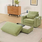 Canapé-lit moderne et confortable avec ottomane de rangement mobile, canapé rembourré à assise profonde pour salon