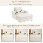 Canapé-lit moderne et confortable avec ottomane de rangement mobile, canapé rembourré à assise profonde pour salon
