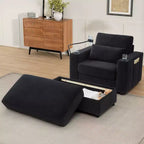 Canapé-lit moderne et confortable avec ottomane de rangement mobile, canapé rembourré à assise profonde pour salon
