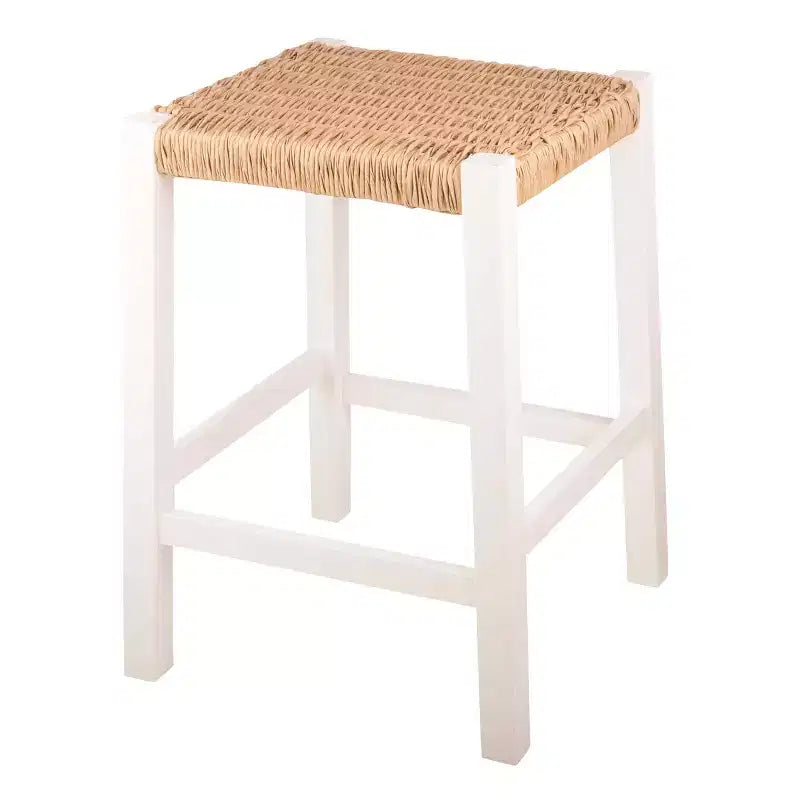 Tabouret de bar Newport en bois de 24 pouces avec assise en corde