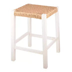 Tabouret de bar Newport en bois de 24 pouces avec assise en corde