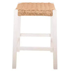 Tabouret de bar Newport en bois de 24 pouces avec assise en corde