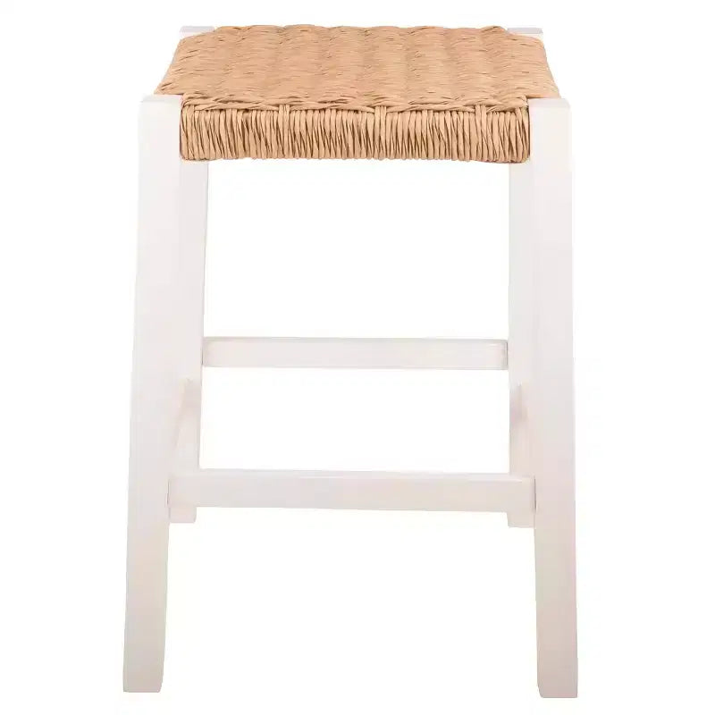 Tabouret de bar Newport en bois de 24 pouces avec assise en corde