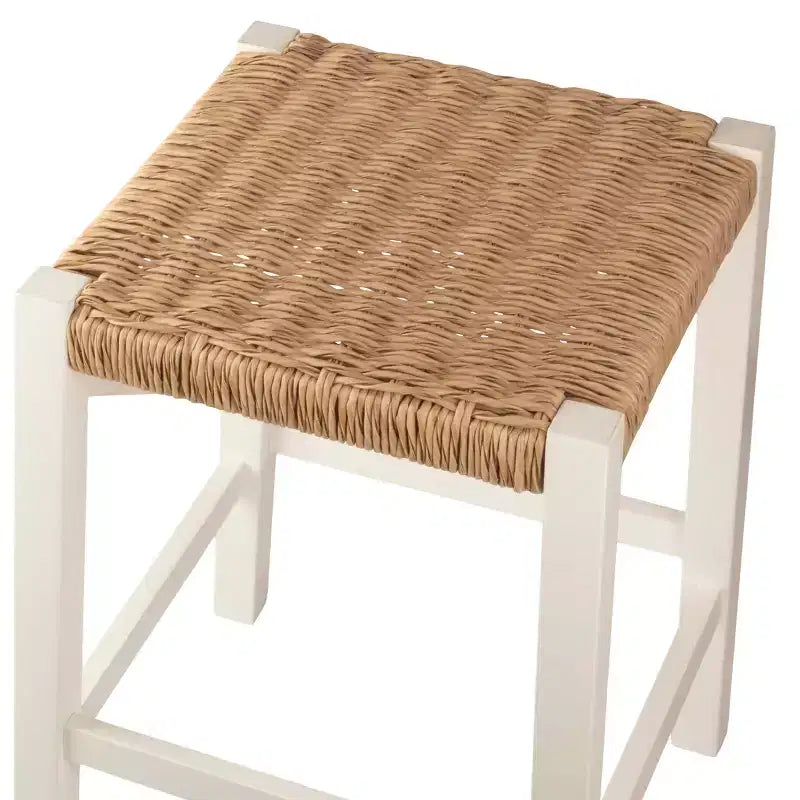 Tabouret de bar Newport en bois de 24 pouces avec assise en corde