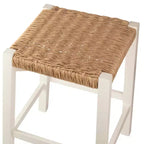 Tabouret de bar Newport en bois de 24 pouces avec assise en corde