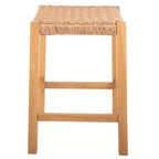 Tabouret de bar Newport en bois de 24 pouces avec assise en corde