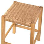 Tabouret de bar Newport en bois de 24 pouces avec assise en corde