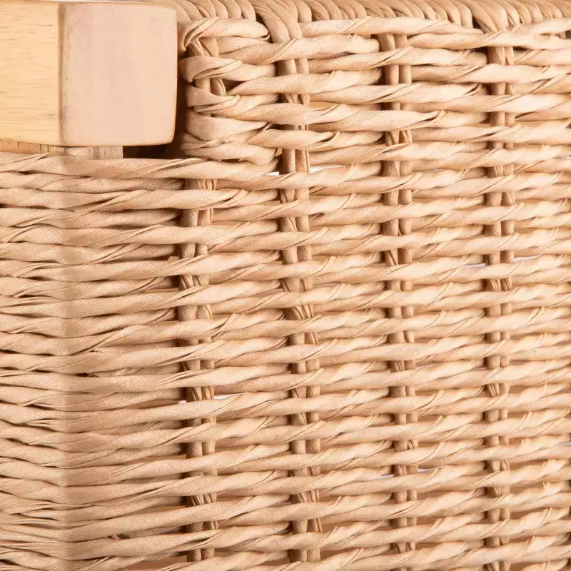 Tabouret de bar Newport en bois de 24 pouces avec assise en corde